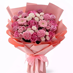Pink flowers bouquet